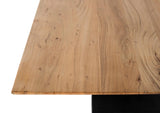 Giner and Colomer - Rectangular Acacia Wood & Metal Dining Table With Adjustable Pads