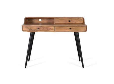 Giner and Colomer - Acacia Wood & Metal Desk With 3 Drawers