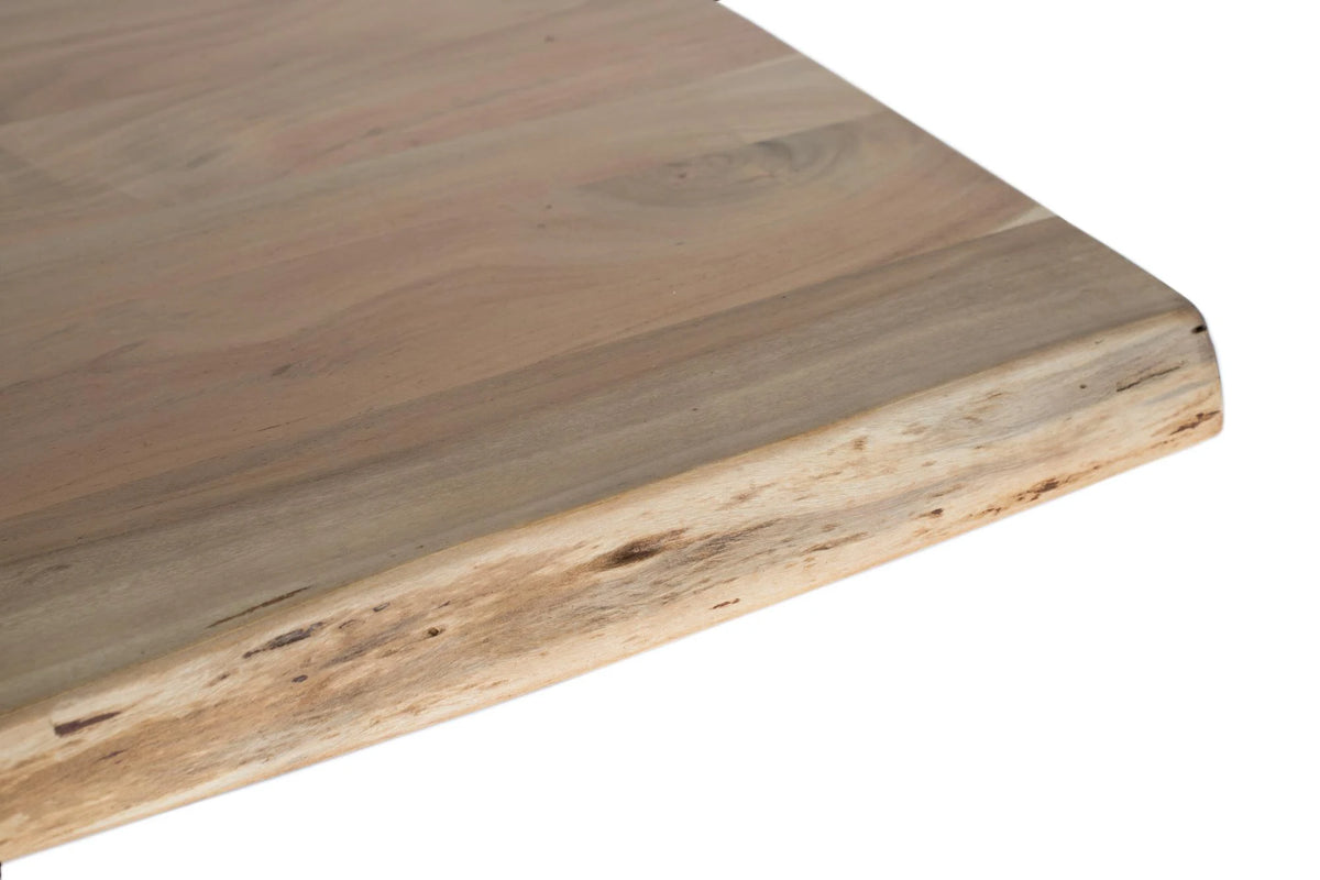 Giner and Colomer - Rectangular Acacia Wood & Metal Dining Table
