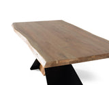 Giner and Colomer - Rectangular Acacia Wood & Metal Dining Table