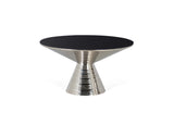 Giner and Colomer - Coffee Table With Tempered Glass Top & Metal Base
