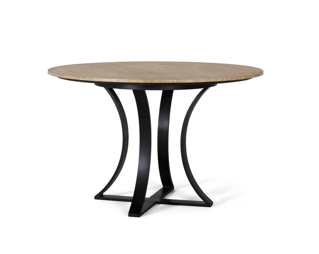 Giner and Colomer - Dining Table With Travertine Marble Top & Metal Base