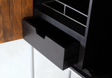 Giner and Colomer - 2-Door Solid Mango Wood Bar Cabinet With Metal Base