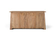 Giner and Colomer - 2-Door Solid Mango Wood Bar Cabinet With Cherry Metal Base