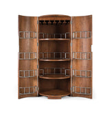 Giner and Colomer - 2-Door Solid Acacia Wood Bar Cabinet (Natural Color)