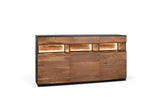 Giner and Colomer - Acacia Wood Sideboard With Interior Lighting, 3 Drawers & 3 Doors