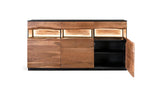Giner and Colomer - Acacia Wood Sideboard With Interior Lighting, 3 Drawers & 3 Doors