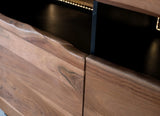 Giner and Colomer - Acacia Wood Sideboard With Interior Lighting, 3 Drawers & 3 Doors