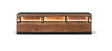 Giner and Colomer - 3-Drawer Acacia Wood TV Cabinet With Interior Lighting