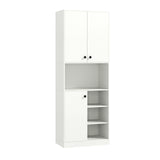 166 CM Kitchen Pantry Storage Cabinet Microwave Stand-White