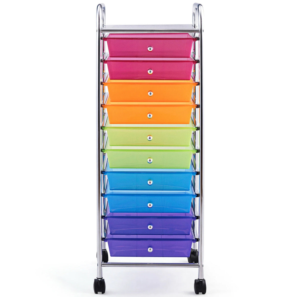 10 Drawer Rolling Storage Cart Organizer-Color
