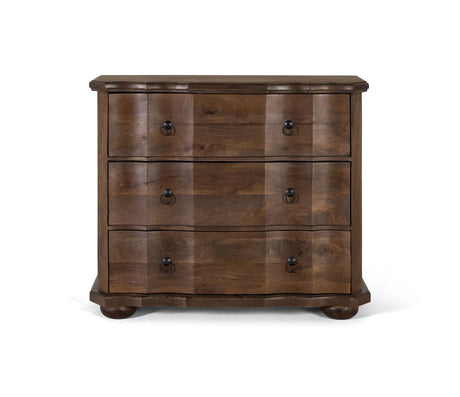 Giner and Colomer - 3-Drawer Mango Wood Chest In Walnut Finish