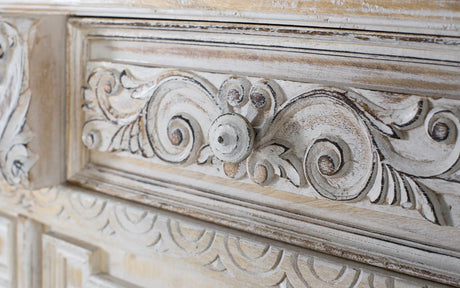 Giner and Colomer - 3-Drawer, 3-Door Mango Wood Sideboard (Aged White)