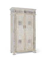 Giner and Colomer - 2-Door Mango Wood Wardrobe (Aged White)