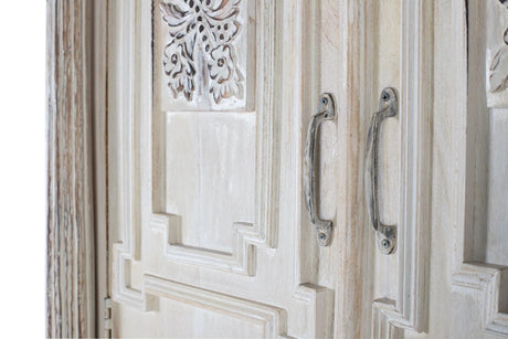 Giner and Colomer - 2-Door Mango Wood Wardrobe (Aged White)