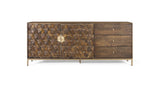 Giner and Colomer - Mango Wood & Metal Base Sideboard With 2 Doors & 3 Drawers
