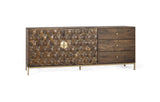 Giner and Colomer - Mango Wood & Metal Base Sideboard With 2 Doors & 3 Drawers