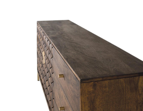 Giner and Colomer - Mango Wood & Metal Base Sideboard With 2 Doors & 3 Drawers