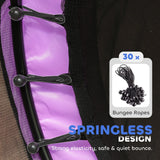 AIYAPLAY 4.6ft Toddler Trampoline w/ Safety Enclosure Net, for Indoor Outdoor Use, Ages 3-6 Years, Purple