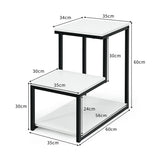 3-Tier Side End Table with Storage Rack for Living Room