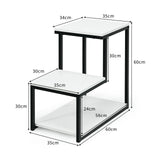 3-Tier Side End Table with Storage Rack for Living Room
