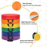 6 Pieces 15 Inch Round Toddler Floor Cushions-Multicolor