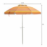 2m Sun Umbrella - Tilts with UPF 50+ Protection-Yellow