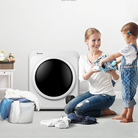 1700W Electric Tumble Laundry Dryer Stainless Steel Tub 6 kg/91L-White