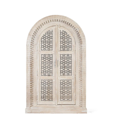 Giner and Colomer - 2-Door Whitewashed Mango Wood Wardrobe