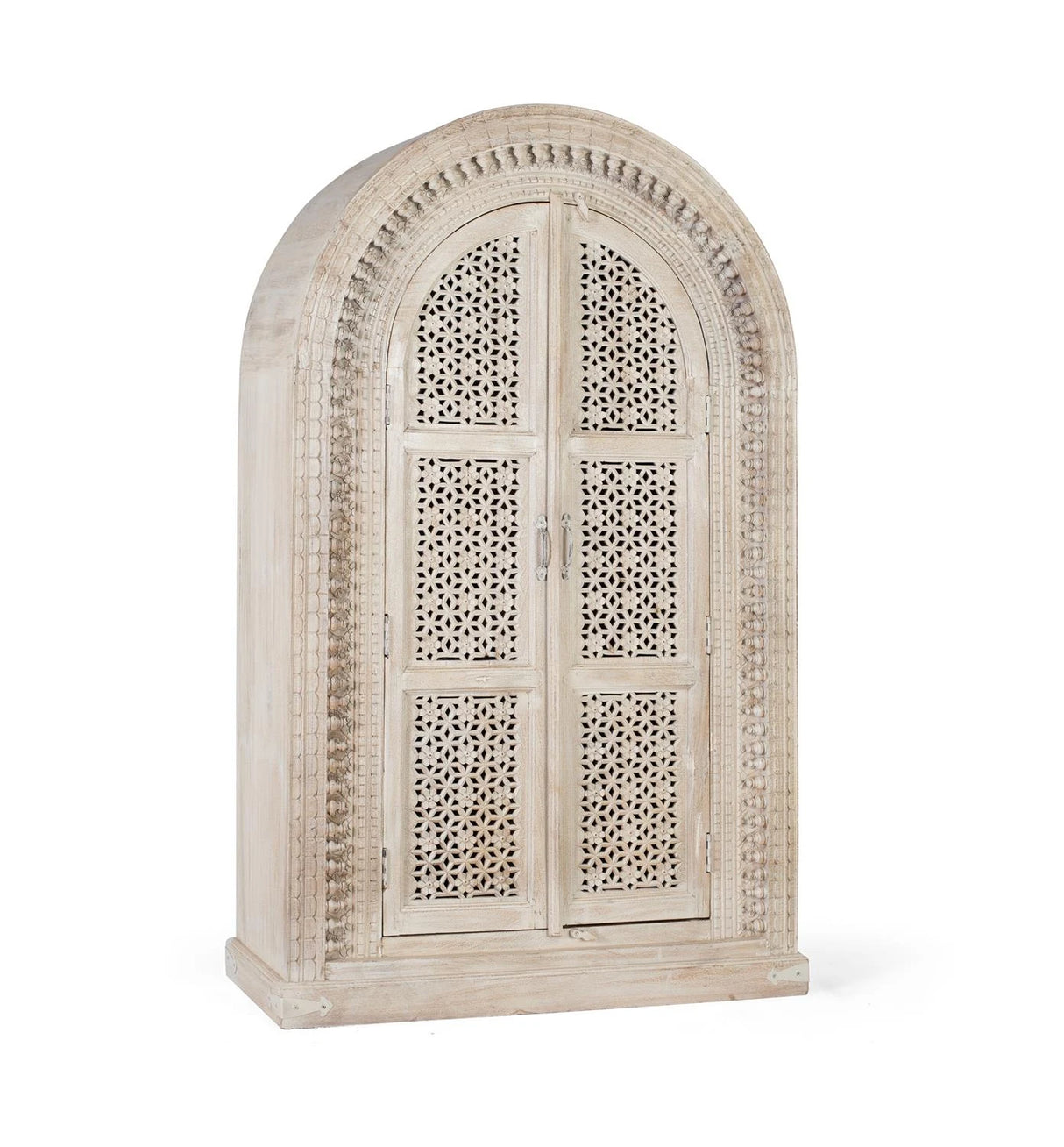 Giner and Colomer - 2-Door Whitewashed Mango Wood Wardrobe