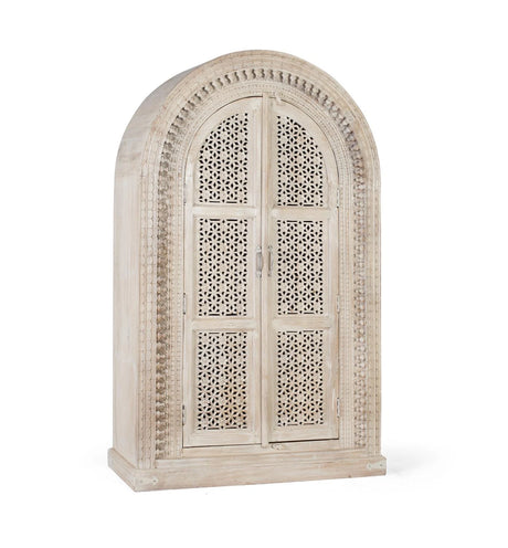 Giner and Colomer - 2-Door Whitewashed Mango Wood Wardrobe