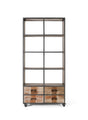 Giner and Colomer - 4-Drawer Recycled Wood & Metal Bookcase