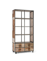 Giner and Colomer - 4-Drawer Recycled Wood & Metal Bookcase