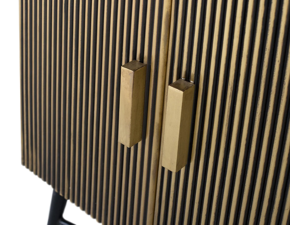 Giner and Colomer - 4-Door Mango Wood & Marble Sideboard, Bronze Finish