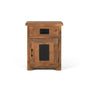 Giner and Colomer - Natural Mango Wood Bedside Table With 1 Door & 1 Drawer