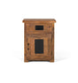 Giner and Colomer - Natural Mango Wood Bedside Table With 1 Door & 1 Drawer