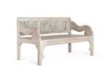 Giner and Colomer - Reclaimed Mango Wood Bench With Backrest