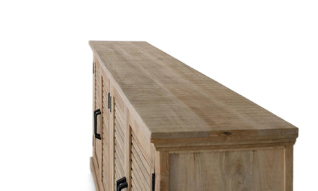 Giner and Colomer - 4-Door Solid Mango Wood Sideboard In Natural Finish