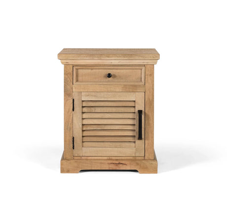 Giner and Colomer - Mango Wood Bedside Table With 1 Drawer & 1 Door