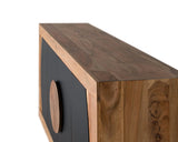 Giner and Colomer - 4-Door Acacia Wood Sideboard With Carved Log Handles