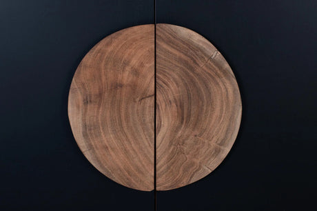 Giner and Colomer - 4-Door Acacia Wood Sideboard With Carved Log Handles