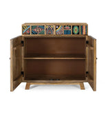 Giner and Colomer - Hand-Painted Mango Wood Sideboard With 2 Drawers & 2 Doors