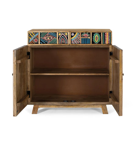 Giner and Colomer - Hand-Painted Mango Wood Sideboard With 2 Drawers & 2 Doors