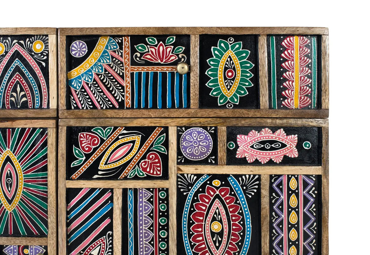 Giner and Colomer - Hand-Painted Mango Wood Sideboard With 2 Drawers & 2 Doors