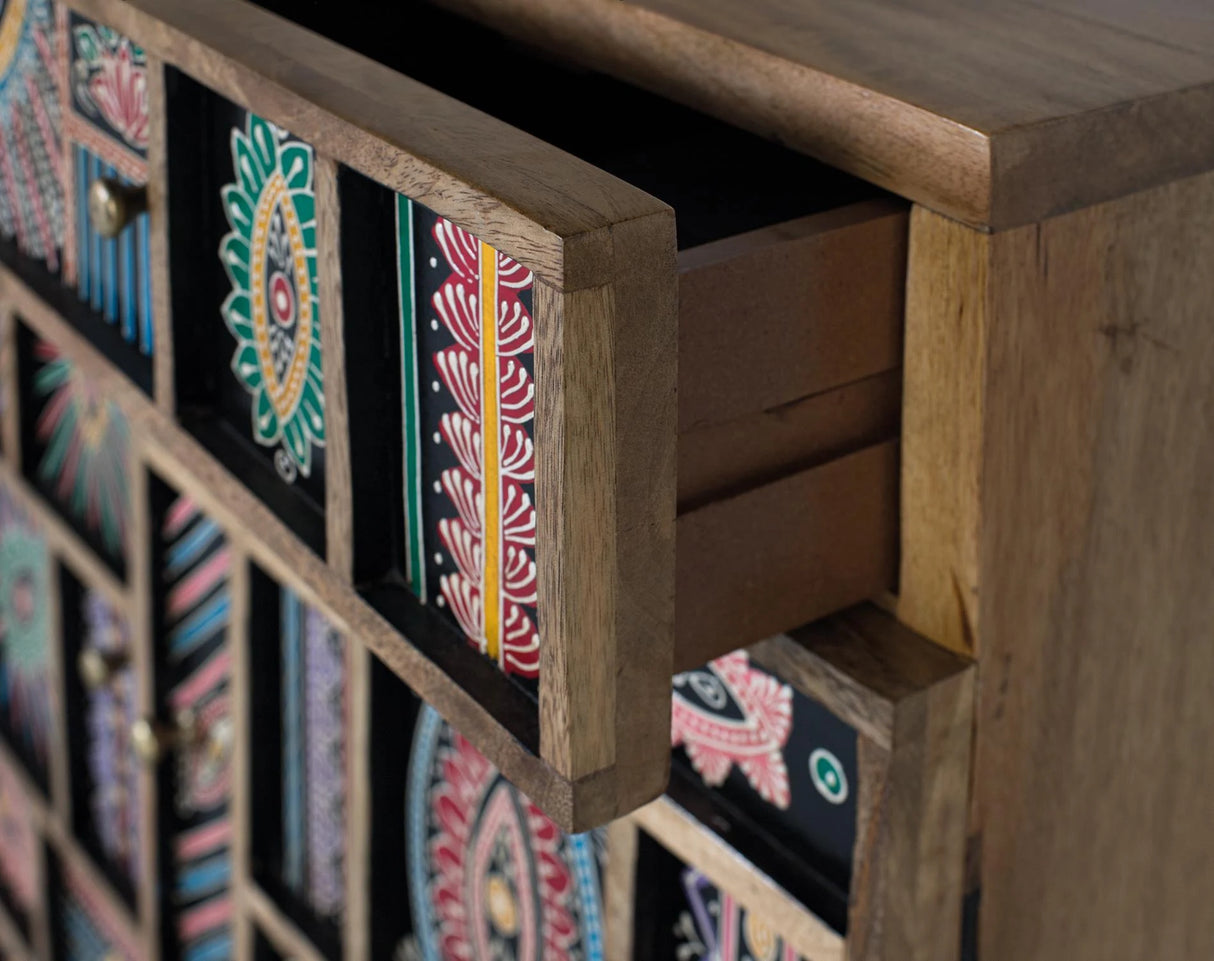 Giner and Colomer - Hand-Painted Mango Wood Sideboard With 2 Drawers & 2 Doors