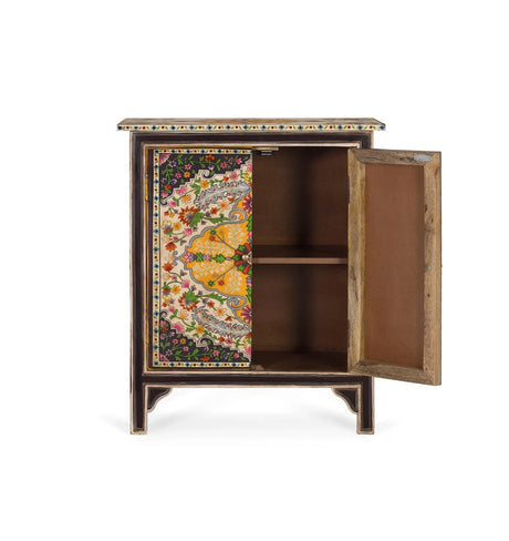 Giner and Colomer - Hand-Painted Mango Wood & MDF Cabinet With 2 Doors