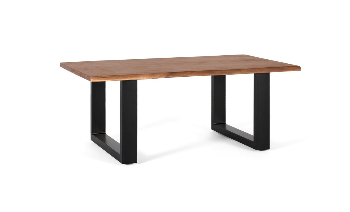 Giner and Colomer - Acacia & Metal Table With Irregular Edges