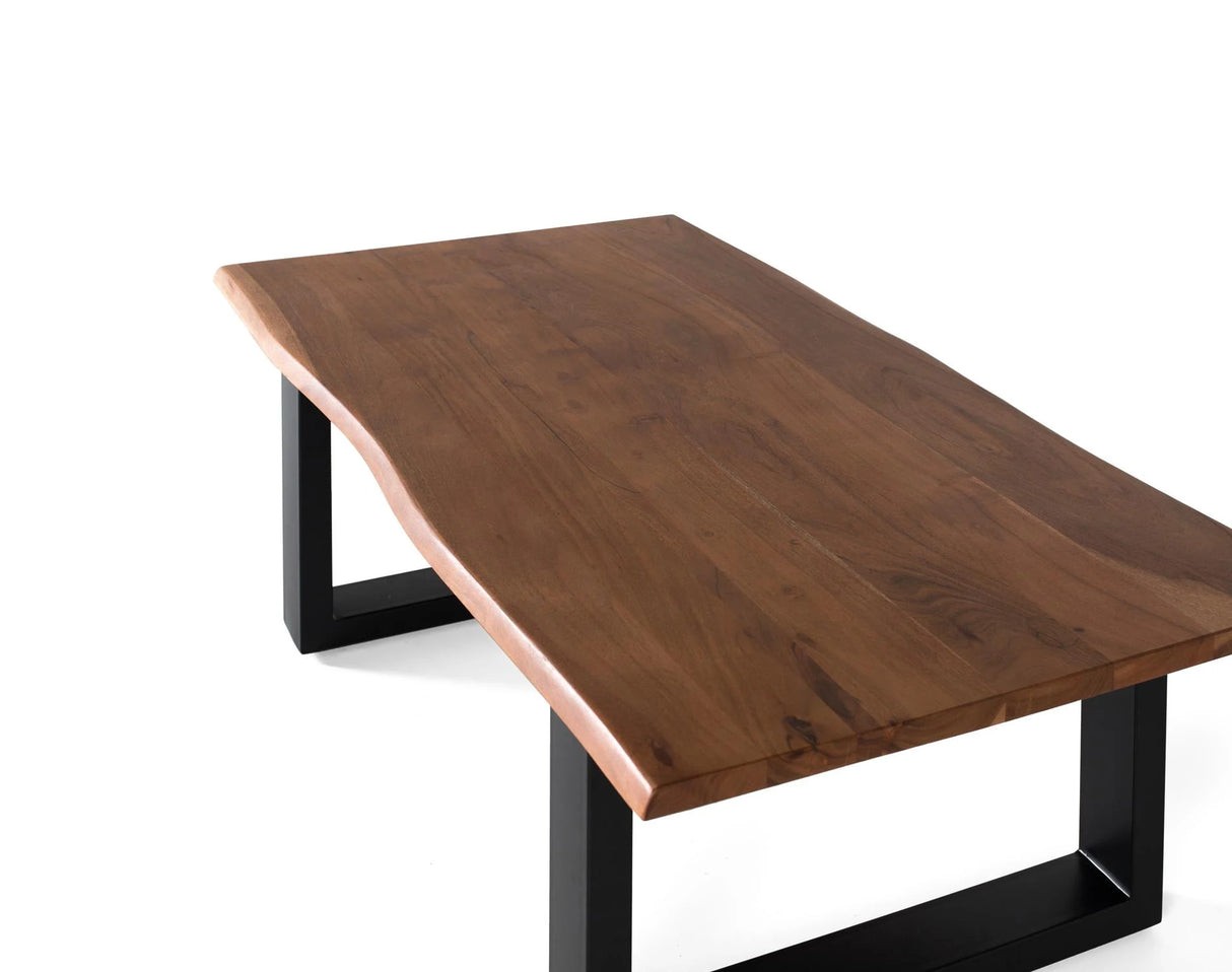 Giner and Colomer - Acacia & Metal Table With Irregular Edges