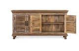 Giner and Colomer  Artisanal 4-Door Hand-Painted Mango Wood Sideboard