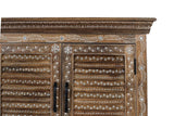 Giner and Colomer  Artisanal 4-Door Hand-Painted Mango Wood Sideboard